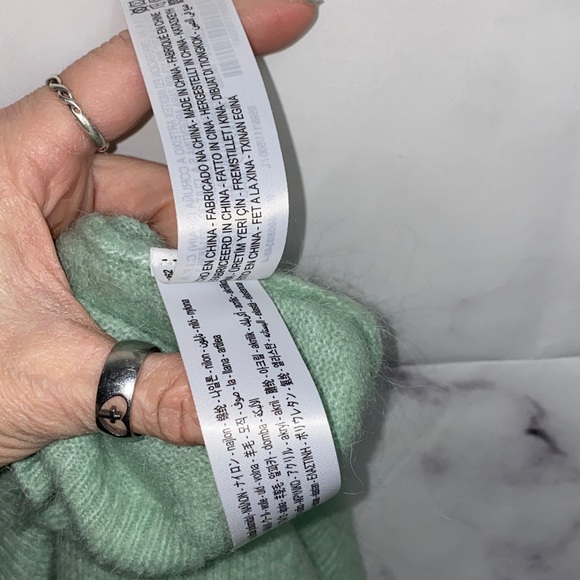 Zara Alpaca Wool Blend Sweater Green Mint Size L - Picture 9 of 11